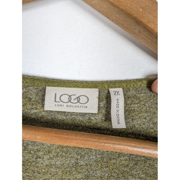 LOGO by Lori Goldstein Tunic Top Size 2X Fairy Boho Artsy 3/4 Sleeve Lagenlook - Picture 4 of 7